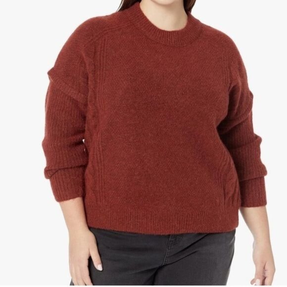 NWT Madewell Cable Havener Pullover Sweater Alpaca Wool Blend, Size 3X NWT - Picture 1 of 10